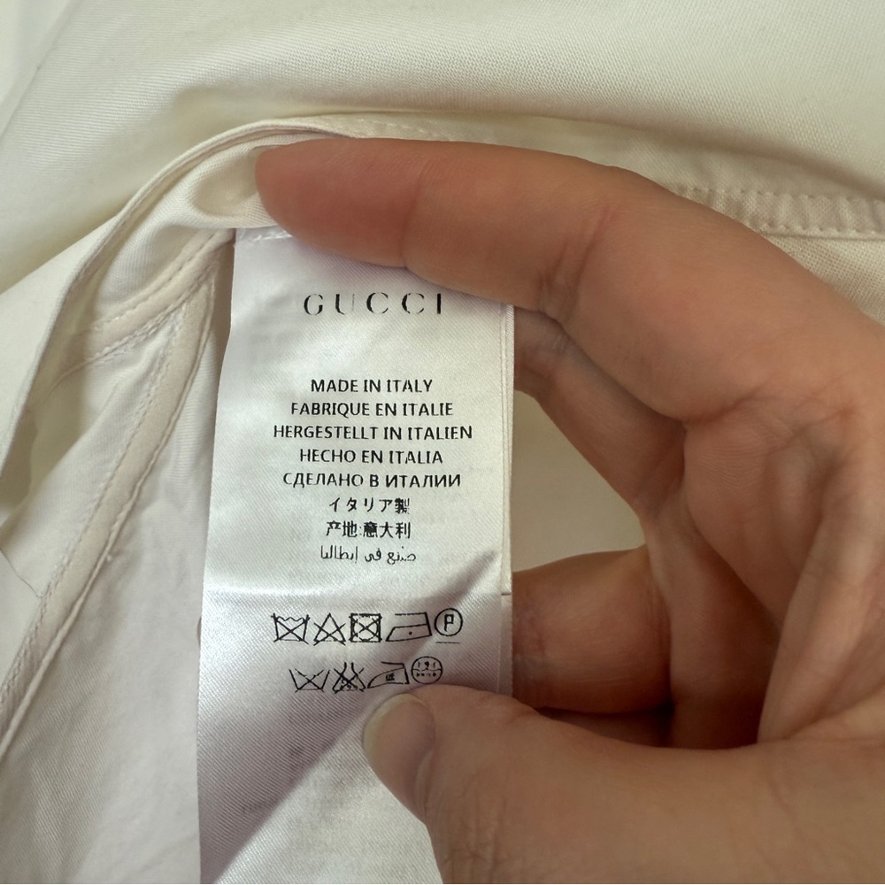 Gucci Women's White Button Down Shirt - Picture 12 of 16